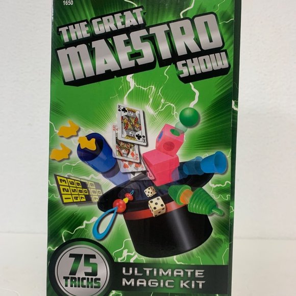 AMAV The Great Maestro Show Set Magic 75 Tricks Kit Gift and Magician Hat - Picture 3 of 5